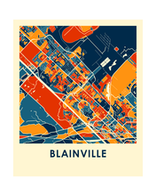 Load image into Gallery viewer, Blainville Quebec Map Print - Full Color Map Poster
