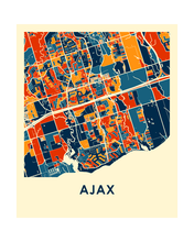 Load image into Gallery viewer, Ajax Ontario Map Print - Full Color Map Poster
