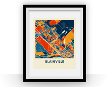 Load image into Gallery viewer, Blainville Quebec Map Print - Full Color Map Poster
