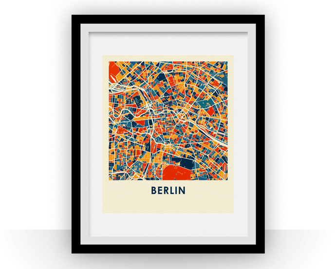 Berlin Map Print - Full Color Map Poster