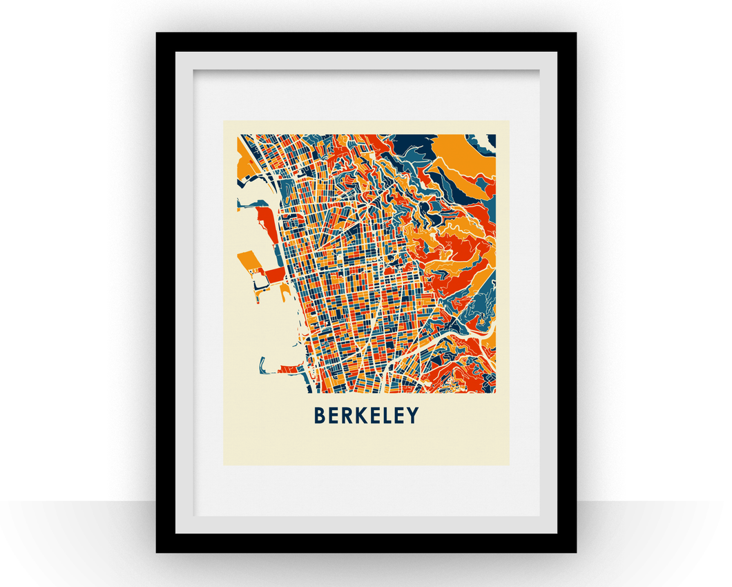 Berkeley Map Print - Full Color Map Poster