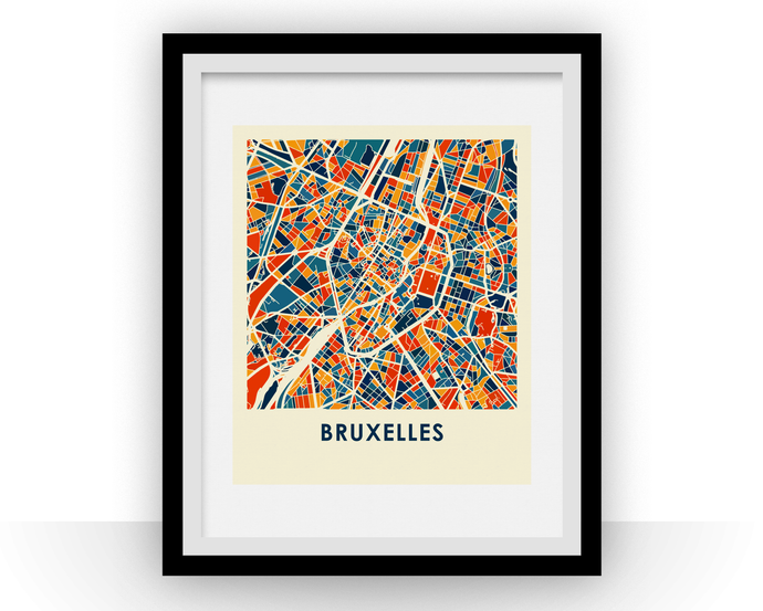 Bruxelles Map Print - Full Color Map Poster