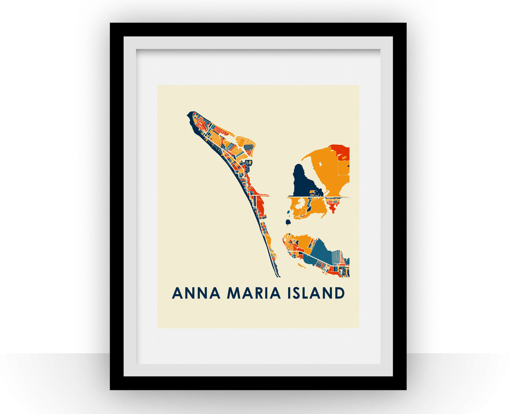 Anna Maria Island Map Print - Full Color Map Poster