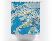 Load image into Gallery viewer, Caracas Map Shower Curtain - venezuela Shower Curtain - Chroma Series
