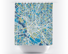 Load image into Gallery viewer, Dallas Map Shower Curtain - usa Shower Curtain - Chroma Series
