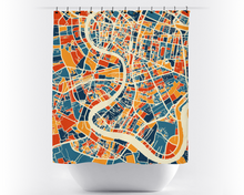 Load image into Gallery viewer, Bangkok Map Shower Curtain - thailand Shower Curtain - Chroma Series
