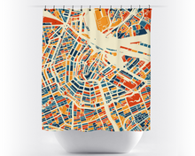 Load image into Gallery viewer, Amsterdam Map Shower Curtain - netherland Shower Curtain - Chroma Series
