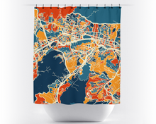 Load image into Gallery viewer, Caracas Map Shower Curtain - venezuela Shower Curtain - Chroma Series
