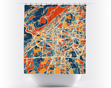 Load image into Gallery viewer, Damascus Map Shower Curtain - syria Shower Curtain - Chroma Series
