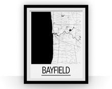 Load image into Gallery viewer, Bayfield ON Map Poster - Ontario Map Print - Art Deco Series

