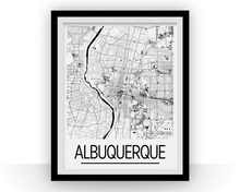 Load image into Gallery viewer, Albuquerque Map Poster - usa Map Print - Art Deco Series
