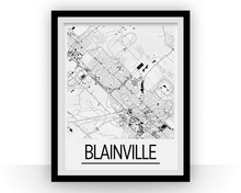 Load image into Gallery viewer, Blainville Quebec Map Poster - Quebec Map Print - Art Deco Series
