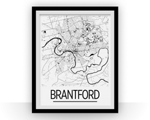 Load image into Gallery viewer, Brantford Ontario Map Poster - Ontario Map Print - Art Deco Series
