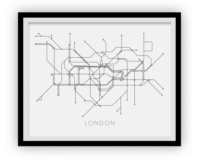 London Subway Map Print - London Metro Map Poster