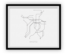 Load image into Gallery viewer, Kyoto Subway Map Print - Kyoto Metro Map Poster
