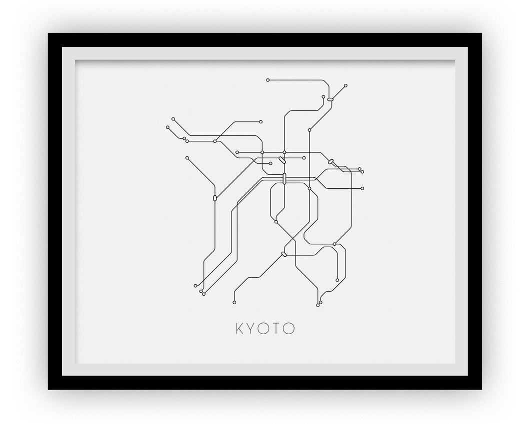 Kyoto Subway Map Print - Kyoto Metro Map Poster