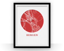 Load image into Gallery viewer, Bergen Map Print - City Map Poster
