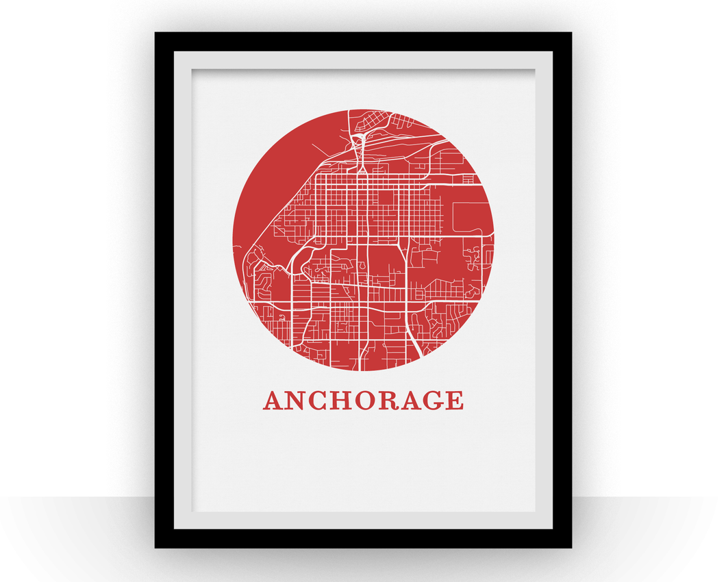 Anchorage Map Print - City Map Poster