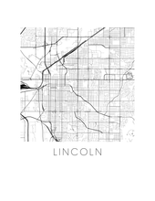 Load image into Gallery viewer, Lincoln Map Print
