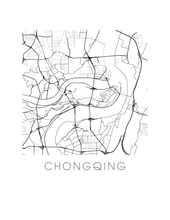 Load image into Gallery viewer, Chongqing Map Print
