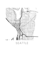 Load image into Gallery viewer, Seattle Map Print

