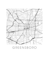 Load image into Gallery viewer, Greensboro Map Print
