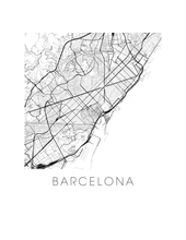 Load image into Gallery viewer, Barcelona Map Print
