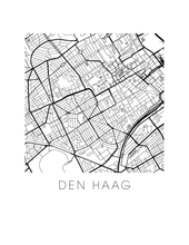 Load image into Gallery viewer, The Hague Map Black and White Print - netherlands Black and White Map Print
