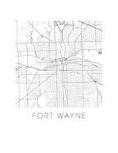 Load image into Gallery viewer, Fort Wayne Map Print
