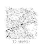 Charger l&#39;image dans la galerie, Affiche cartographique de Édimbourg - Style Noir et Blanc
