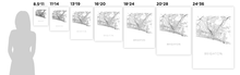 Load image into Gallery viewer, Brighton Map Black and White Print - england Black and White Map Print
