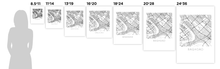 Load image into Gallery viewer, Baghdad Map Black and White Print - iraq Black and White Map Print
