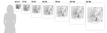Load image into Gallery viewer, Bordeaux Map Black and White Print - France Black and White Map Print
