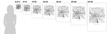 Load image into Gallery viewer, Rouen Map Black and White Print - france Black and White Map Print
