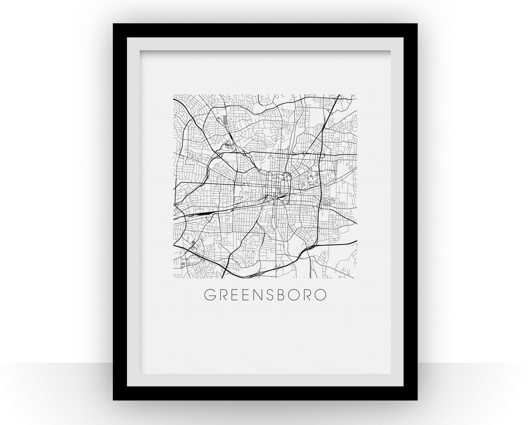 Greensboro Map Print