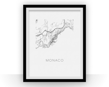 Charger l&#39;image dans la galerie, Monaco Map Print
