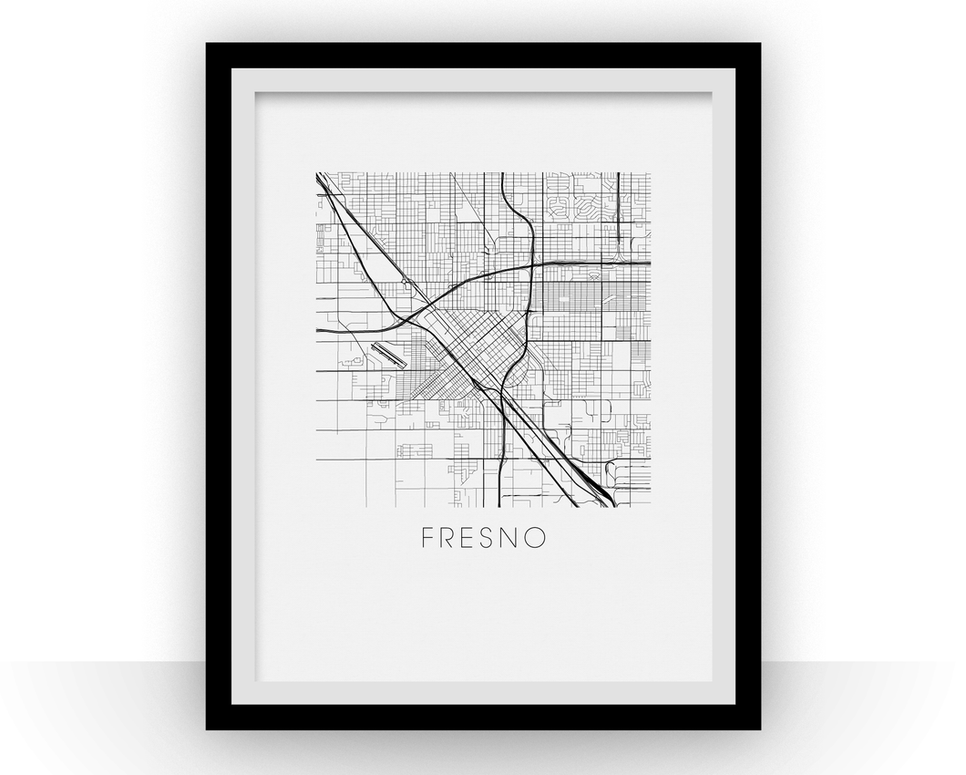 Fresno Map Print