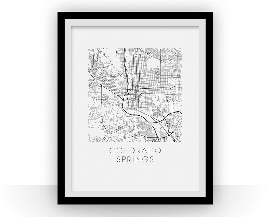 Colorado Springs Map Print