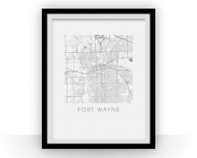 Load image into Gallery viewer, Fort Wayne Map Print
