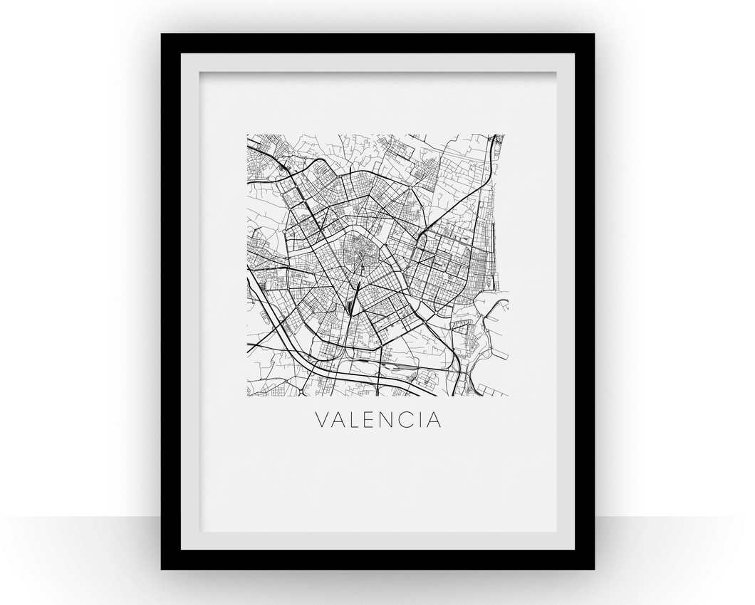 Valencia Map Print