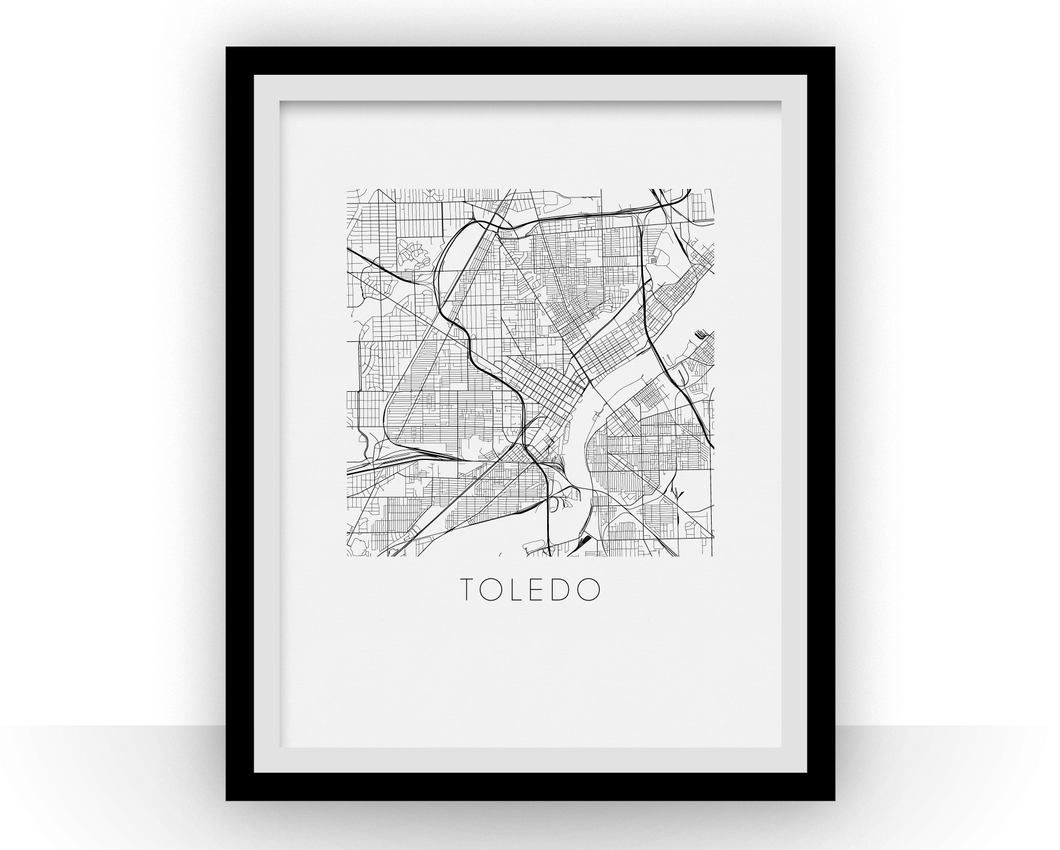 Toledo Ohio Map Print
