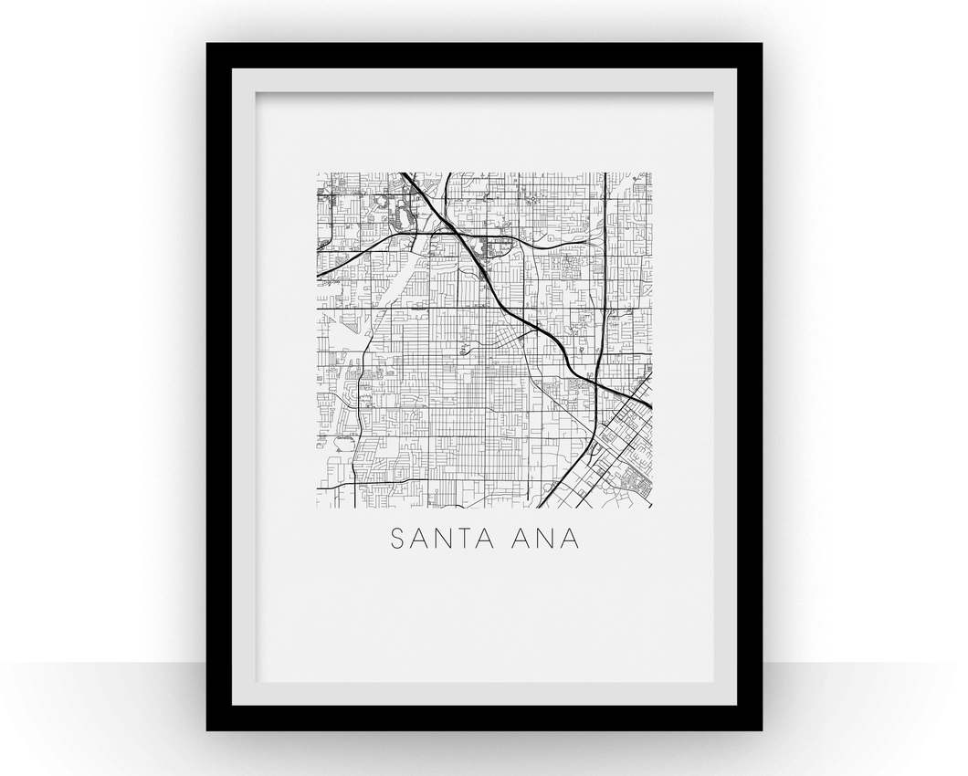 Santa Ana Map Print