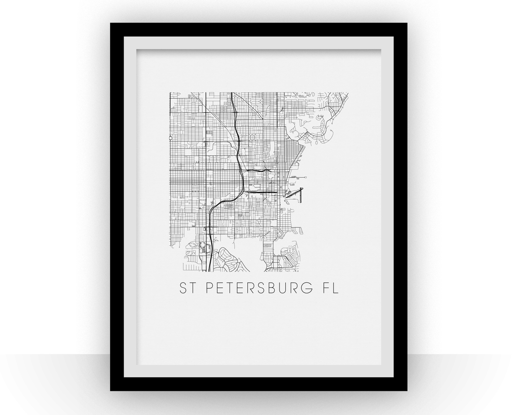St Petersburg Florida Map Print