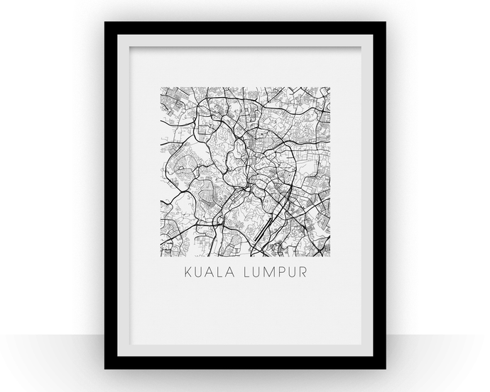 Kuala Lumpur Map Print