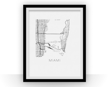 Load image into Gallery viewer, Miami Map Print
