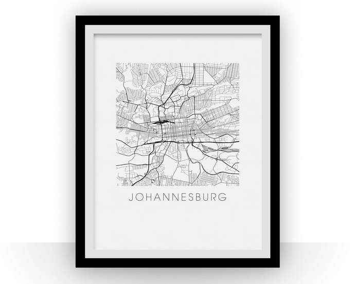 Johannesburg Map Print