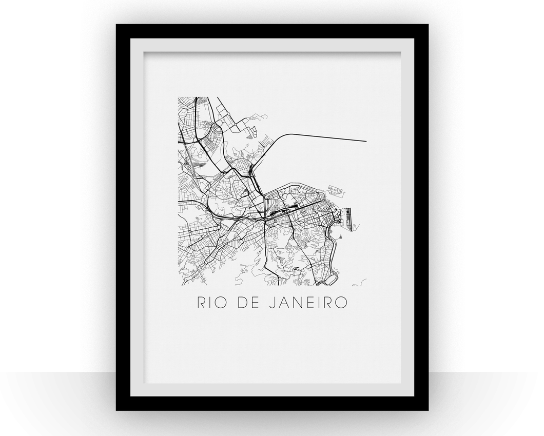 Rio de Janeiro Map Print