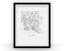 Load image into Gallery viewer, Dhaka Map Print
