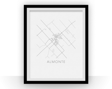Charger l&#39;image dans la galerie, Affiche cartographique de Almonte - Style Noir et Blanc
