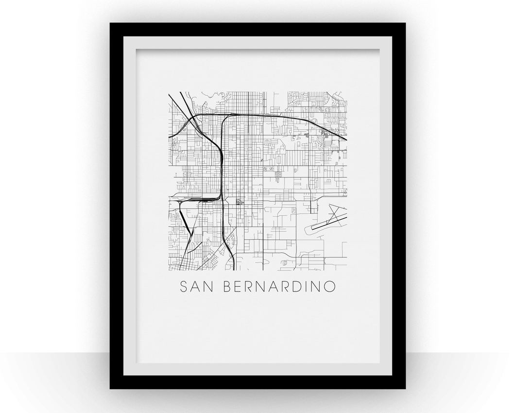San Bernardino Map Print